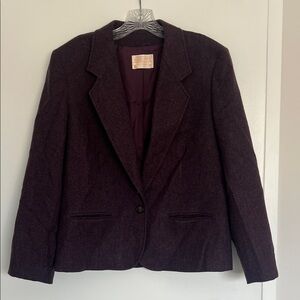 Vintage Pendleton Women's Deep Purple Blazer